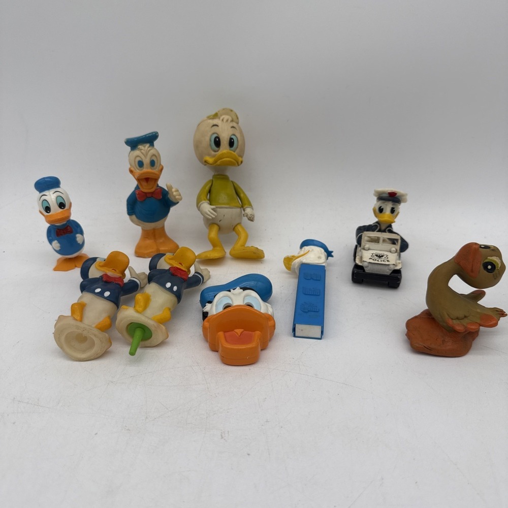 Vintage Donald Duck Toy Figures Lot of 8